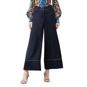 Peter Pilotto Navy Satin Culottes Pants 16 UK 12 US